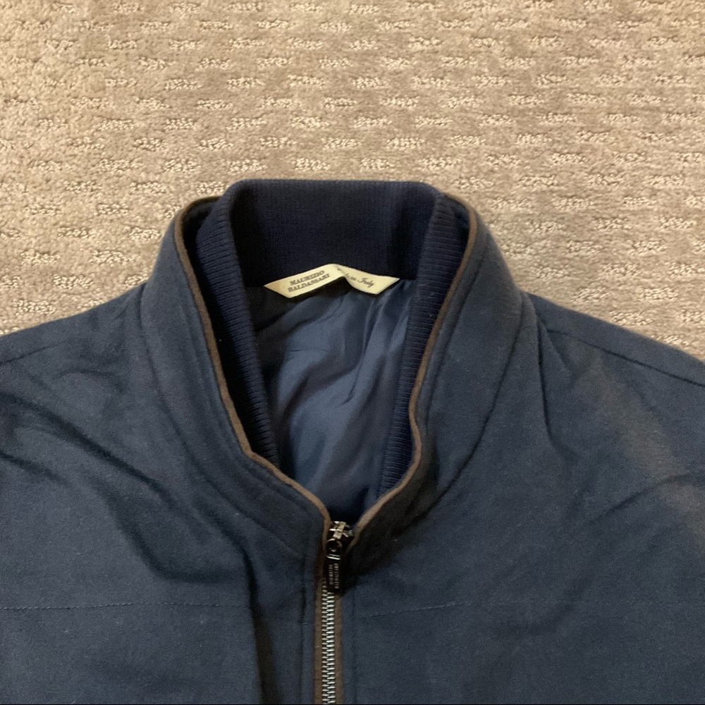 Cashmere channel quilted full zip vest